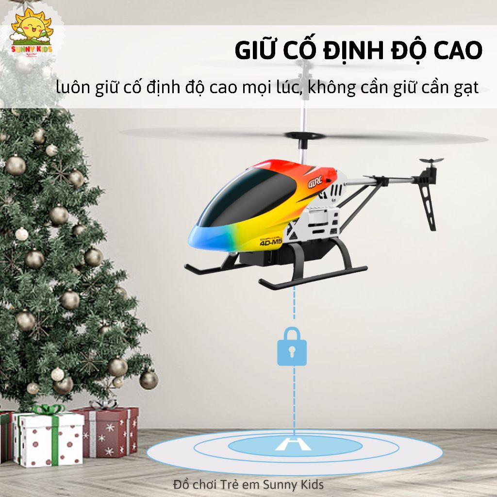 Máy Bay Trực Thăng Điều Khiển Từ Xa Cao Cấp 4DRC M5, 4.5 Kênh 6 Chiều, Máy Bay Đồ Chơi Cố Định Độ Cao - Sunny Kids