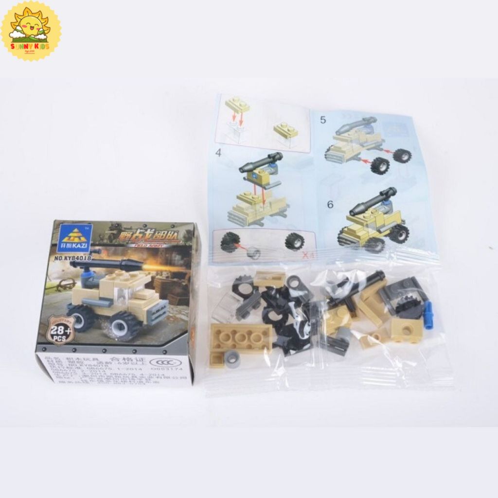 Đồ Chơi Lắp Ráp Hình Khối 2 IN 1, Kích Thước Nhỏ, Chi Tiết Chắc Chắn, Đồ Chơi Lắp Ghép Mô Hình Xe Ô Tô  - Sunny Kids