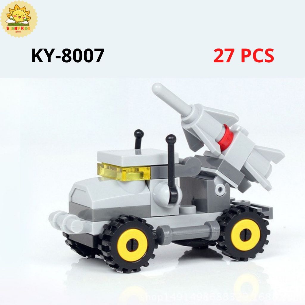 Đồ Chơi Lắp Ráp Hình Khối 2 IN 1, Kích Thước Nhỏ, Chi Tiết Chắc Chắn, Đồ Chơi Lắp Ghép Mô Hình Xe Ô Tô  - Sunny Kids