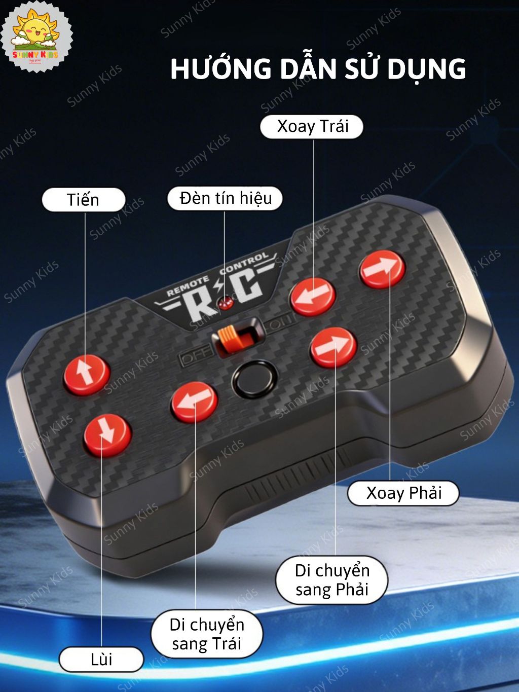 Xe Đồ Chơi Điều Khiển Mini Q239, Nhỏ Gọn Trong Bàn Tay, Chạy Đa Hướng Linh Hoạt, 2.4GHz Không Trùng Sóng - Sunny Kids