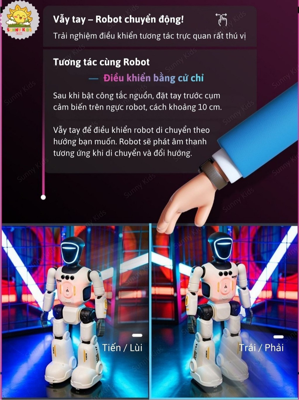 Đồ Chơi Robot Thông Minh R40 Lập Trình Tự Động, Robot Hình Người Điều Khiển Từ Xa Và Cảm Biến Chuyển Động - Sunny Kids
