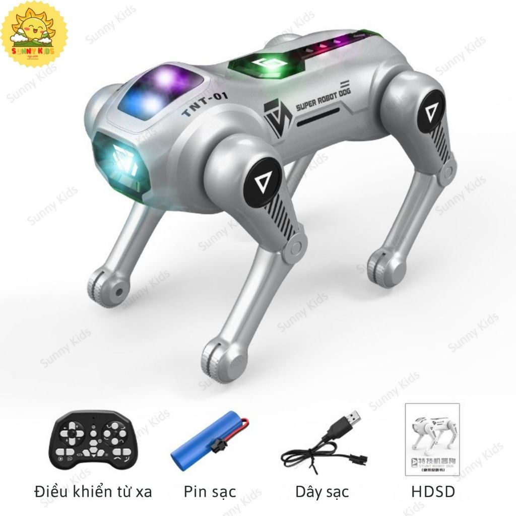 Đồ Chơi Robot Chó R42 Nhào Lộn Và Di Chuyển Linh Hoạt, Nhiều Tư Thế Thú Vị, Điều Khiển Bằng Giọng Nói - Sunny Kids