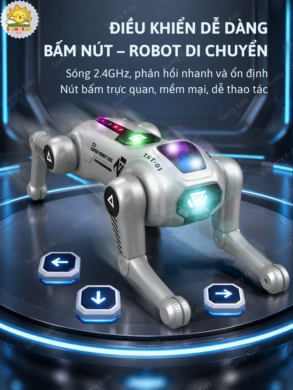Đồ Chơi Robot Chó R42 Nhào Lộn Và Di Chuyển Linh Hoạt, Nhiều Tư Thế Thú Vị, Điều Khiển Bằng Giọng Nói - Sunny Kids