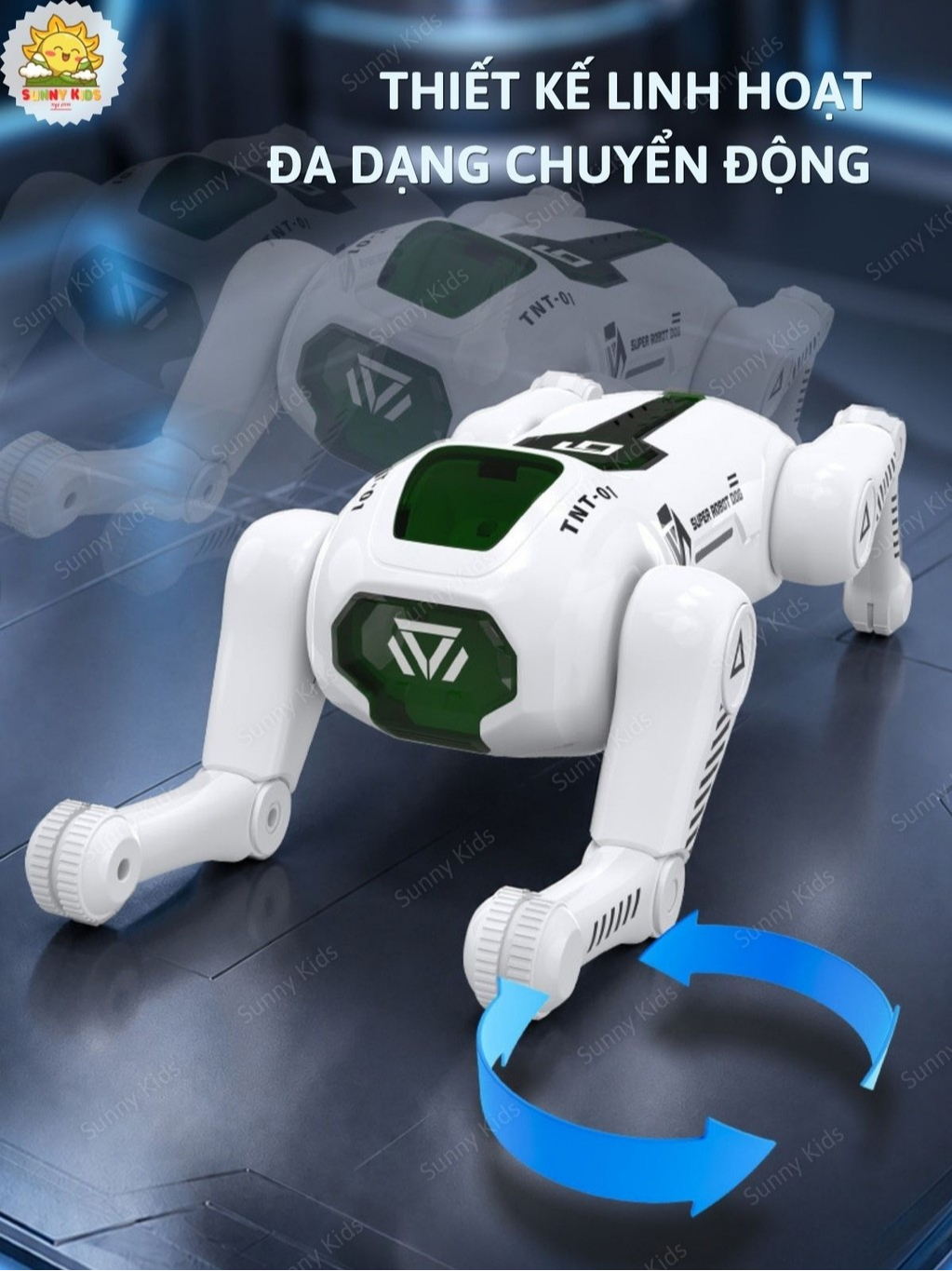Đồ Chơi Robot Chó R42 Nhào Lộn Và Di Chuyển Linh Hoạt, Nhiều Tư Thế Thú Vị, Điều Khiển Bằng Giọng Nói - Sunny Kids