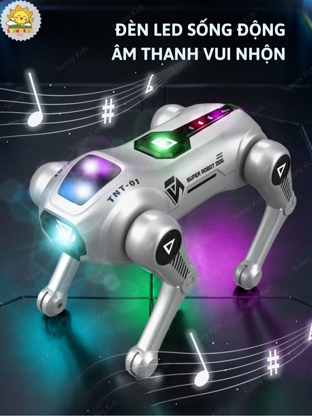 Đồ Chơi Robot Chó R42 Nhào Lộn Và Di Chuyển Linh Hoạt, Nhiều Tư Thế Thú Vị, Điều Khiển Bằng Giọng Nói - Sunny Kids