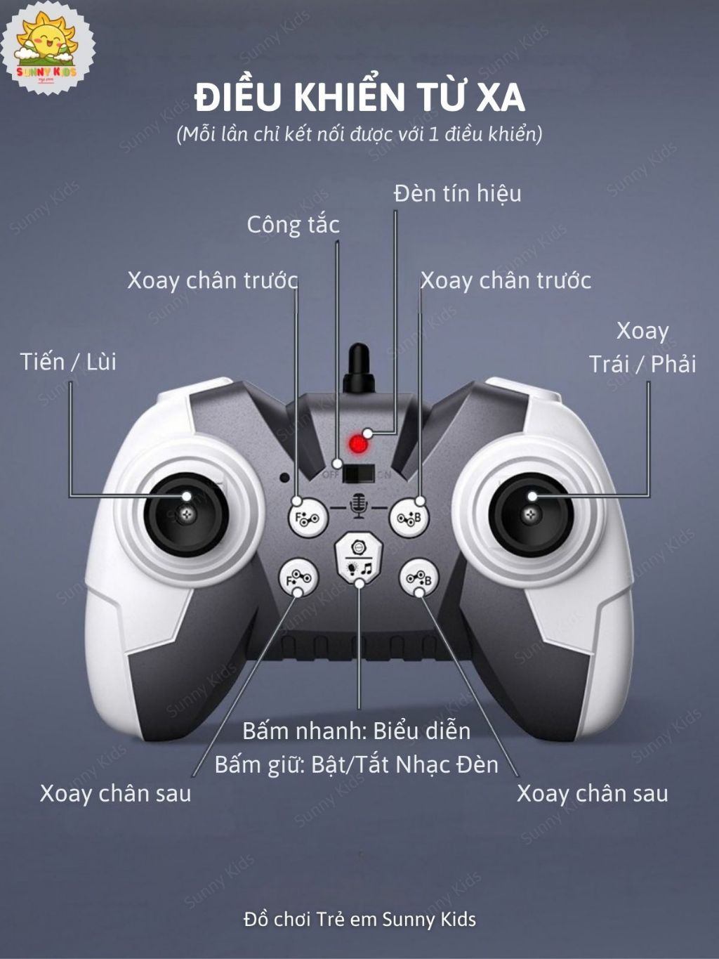 Chó Robot Điều Khiển Từ Xa Q193, 8 Bánh Xe Stunt, 4WD, Drift, Vượt Chướng Ngại Vật, Nhạc Đèn, Tự Biểu Diễn - Sunny Kids