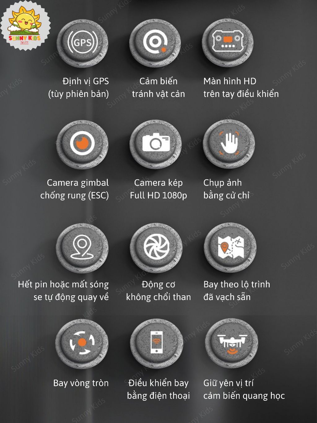 [GPS] Flycam JJRC X28 Pro 2025, Camera 1080p, Điều Khiển Tích Hợp Màn Hình HD, Tầm Bay 1000m, Tự Quay Về - Sunny Kids