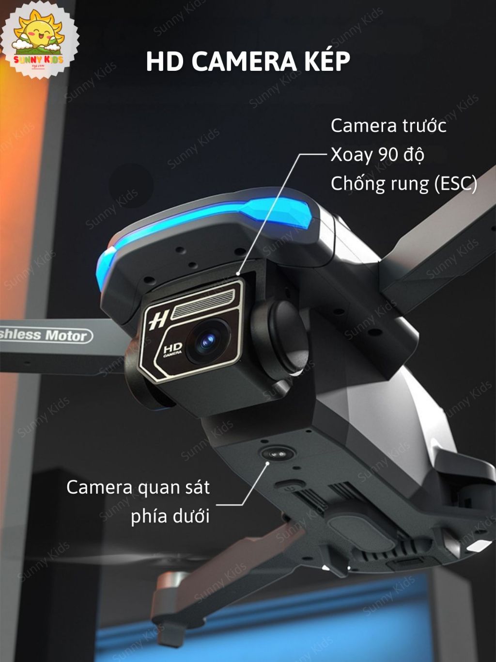 [GPS] Flycam JJRC X28 Pro 2025, Camera 1080p, Điều Khiển Tích Hợp Màn Hình HD, Tầm Bay 1000m, Tự Quay Về - Sunny Kids