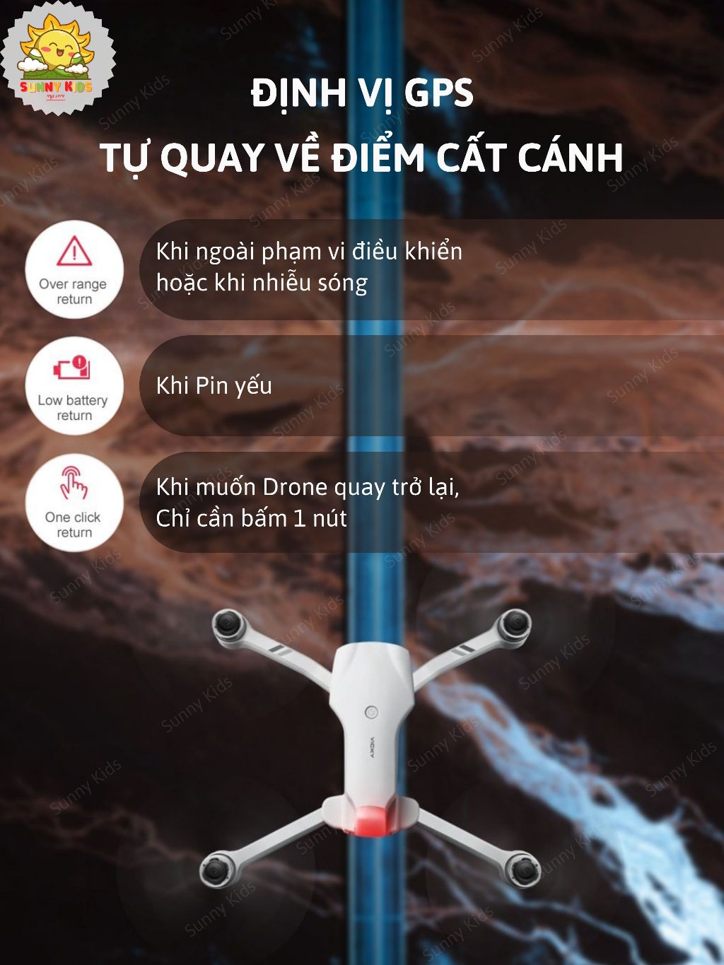 Drone 4DRC F10 Pro, Định Vị GPS Tự Quay Về Khi Mất Sóng, Flycam Giá Rẻ Có Camera Kép Xoay 90°, Bay Xa 1000m - Sunny Kids