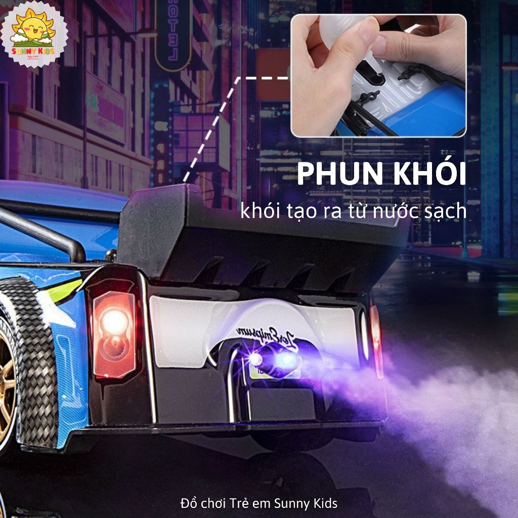 Xe Đua Q123 Tốc Độ Cao, Dẫn Động 2 Cầu Mạnh Mẽ, Điều Khiển Từ Xa 2.4GHz, 2 Bộ Bánh Driff Chuyên Nghiệp - Sunny Kids