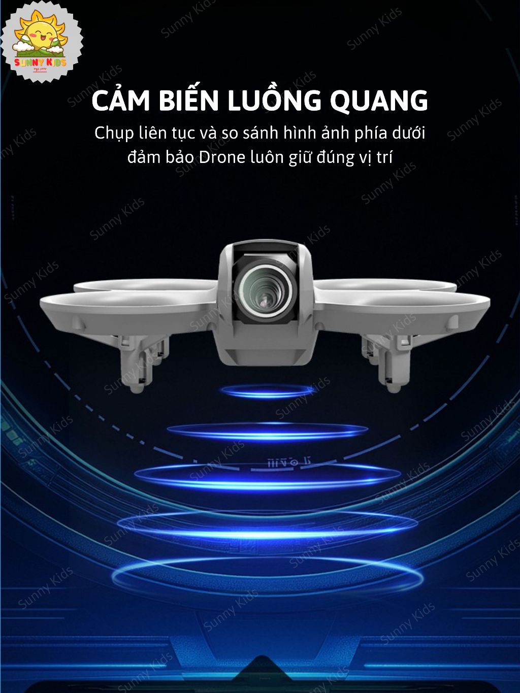 Flycam Mini H135, Camera 480p, Xoay Góc 90°, Đèn LED Nổi Bật, Máy Bay Đồ Chơi Nhào Lộn, Bay Linh Hoạt  - Sunny Kids