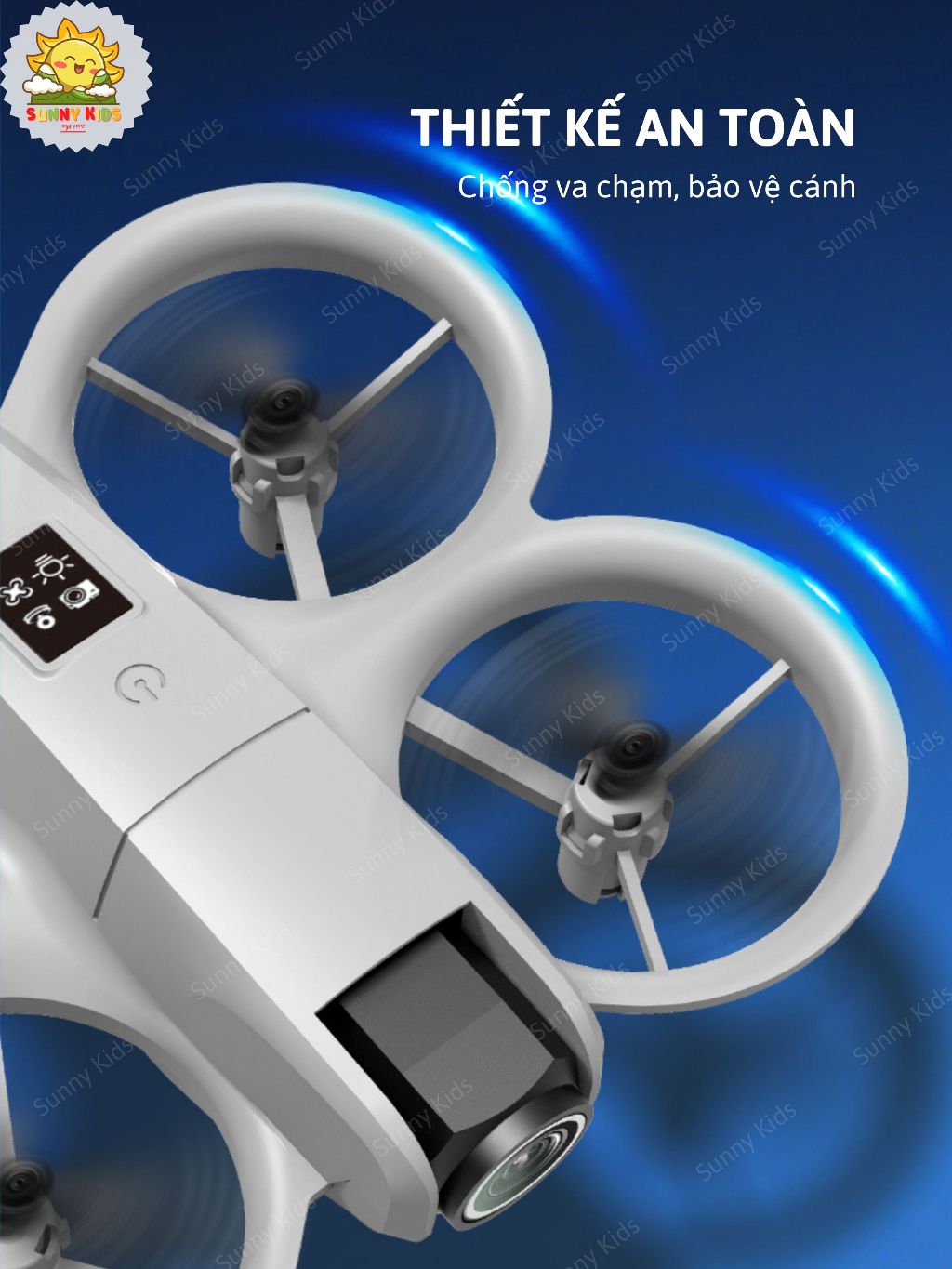 Flycam Mini H135, Camera 480p, Xoay Góc 90°, Đèn LED Nổi Bật, Máy Bay Đồ Chơi Nhào Lộn, Bay Linh Hoạt  - Sunny Kids