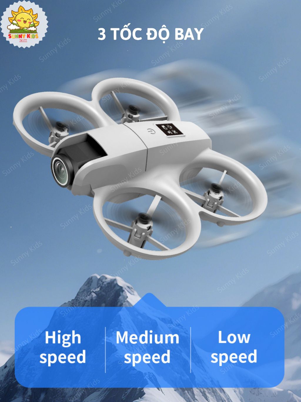Flycam Mini H135, Camera 480p, Xoay Góc 90°, Đèn LED Nổi Bật, Máy Bay Đồ Chơi Nhào Lộn, Bay Linh Hoạt  - Sunny Kids