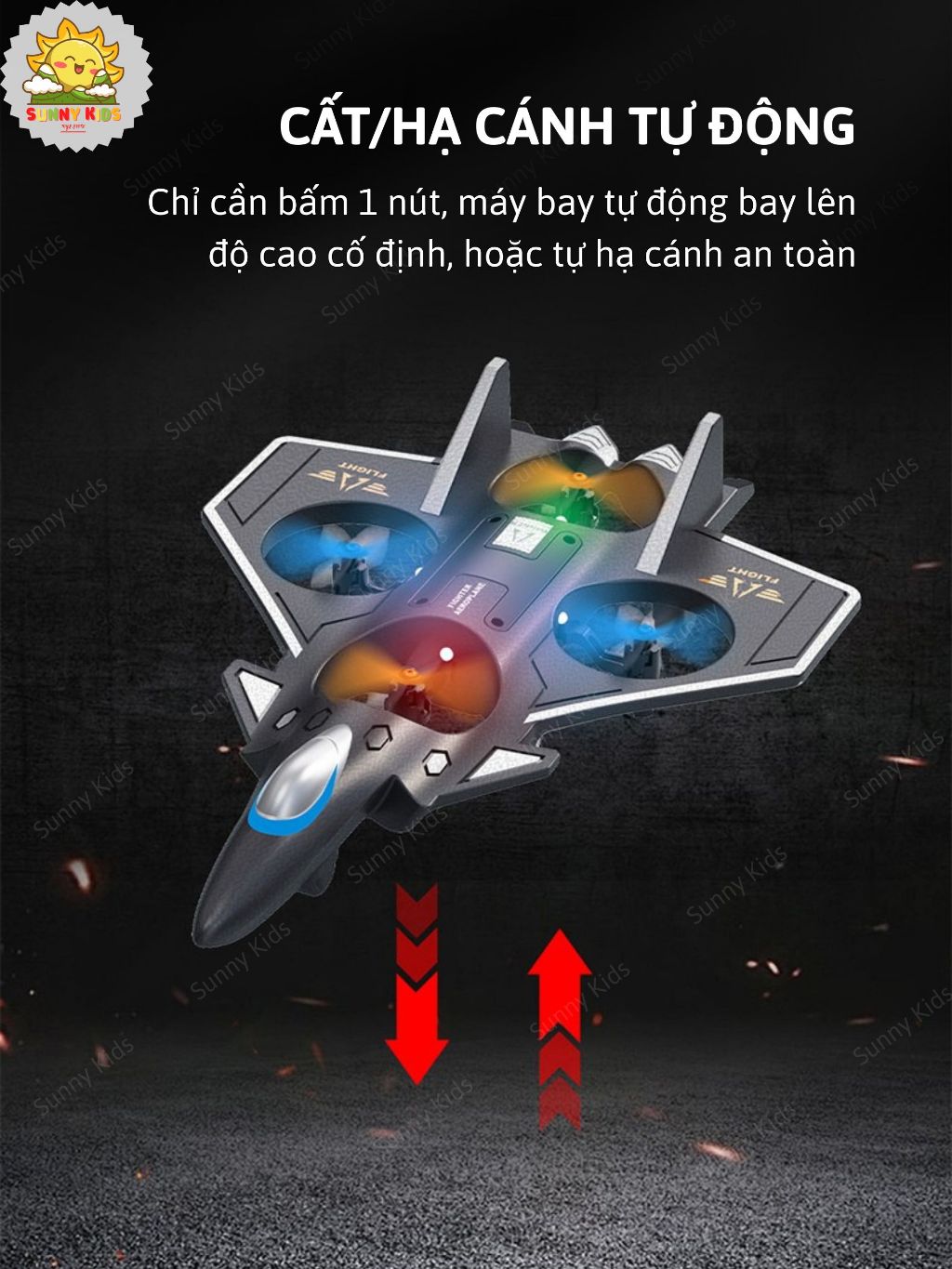 Máy Bay Điều Khiển Từ Xa H130 – Tự Cân Bằng, Nhào Lộn 360°, Đèn LED Đẹp, Đồ Chơi Bền Và An Toàn Cho Bé Trai - Sunny Kids