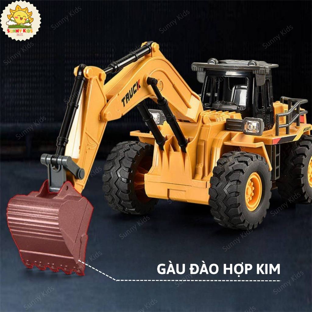 Máy Xúc Điều Khiển Từ Xa 555-4 Bánh Lốp Cao Su Bám Đường, Gàu Kim Loại Bền Chắc, Đồ Chơi Xe Múc 9 Kênh – Sunny Kids