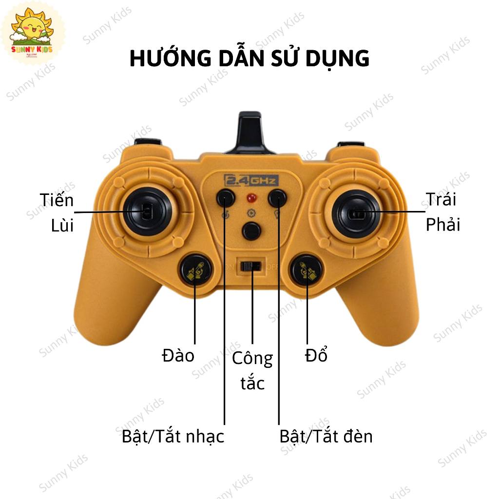 Máy Xúc Điều Khiển Từ Xa 555-4 Bánh Lốp Cao Su Bám Đường, Gàu Kim Loại Bền Chắc, Đồ Chơi Xe Múc 9 Kênh – Sunny Kids