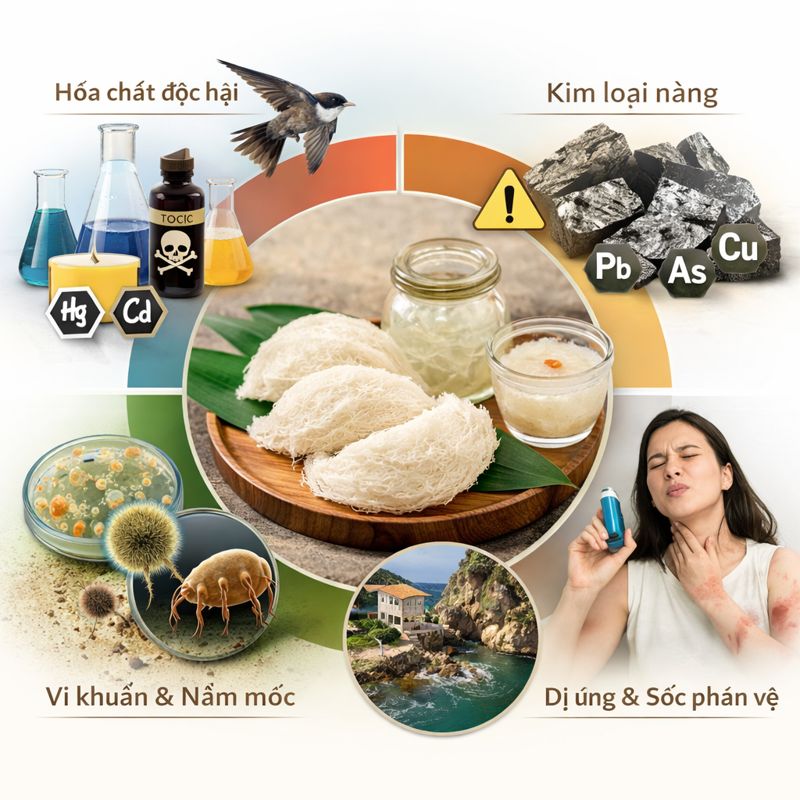 Những nguy cơ và rủi ro tiềm ẩn khi sử dụng tổ yến (yến sào)