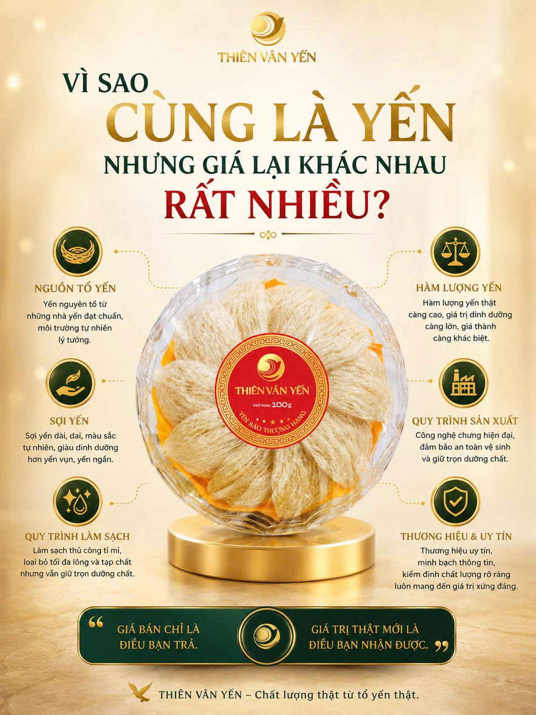 VÌ SAO CÙNG LÀ YẾN NHƯNG GIÁ LẠI KHÁC NHAU RẤT NHIỀU?