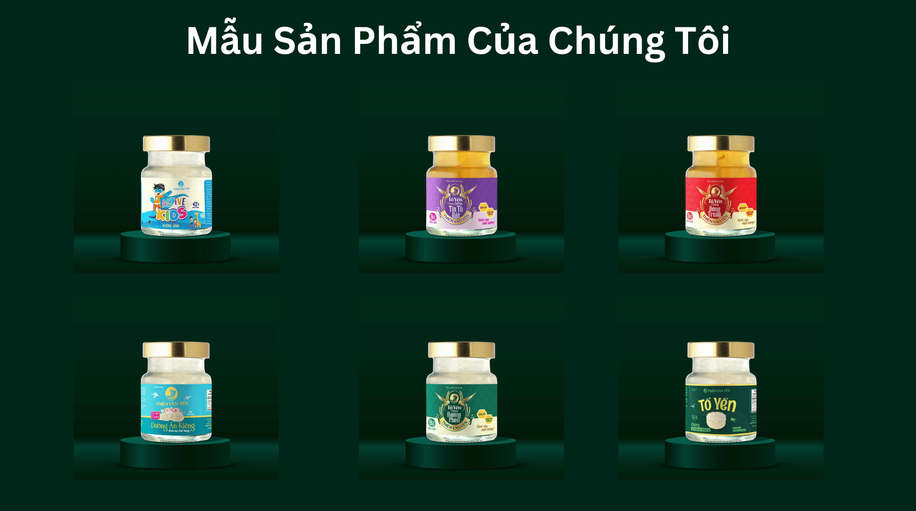 Danh mục sản phẩm tiêu biểu tại Thiên Vân Yến