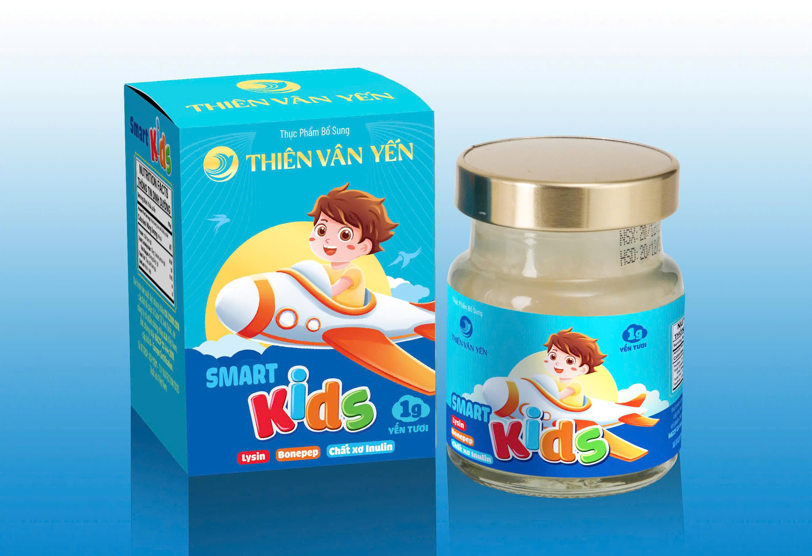 Thiên Vân Yến - Tổ Yến Smart Kids - Yến tươi 1 g - Hộp 1 hũ