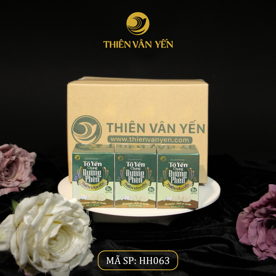 Thùng 24 Hũ - Tổ Yến Chưng Đường Phèn 9g Yến Tươi - Thiên Vân Yến
