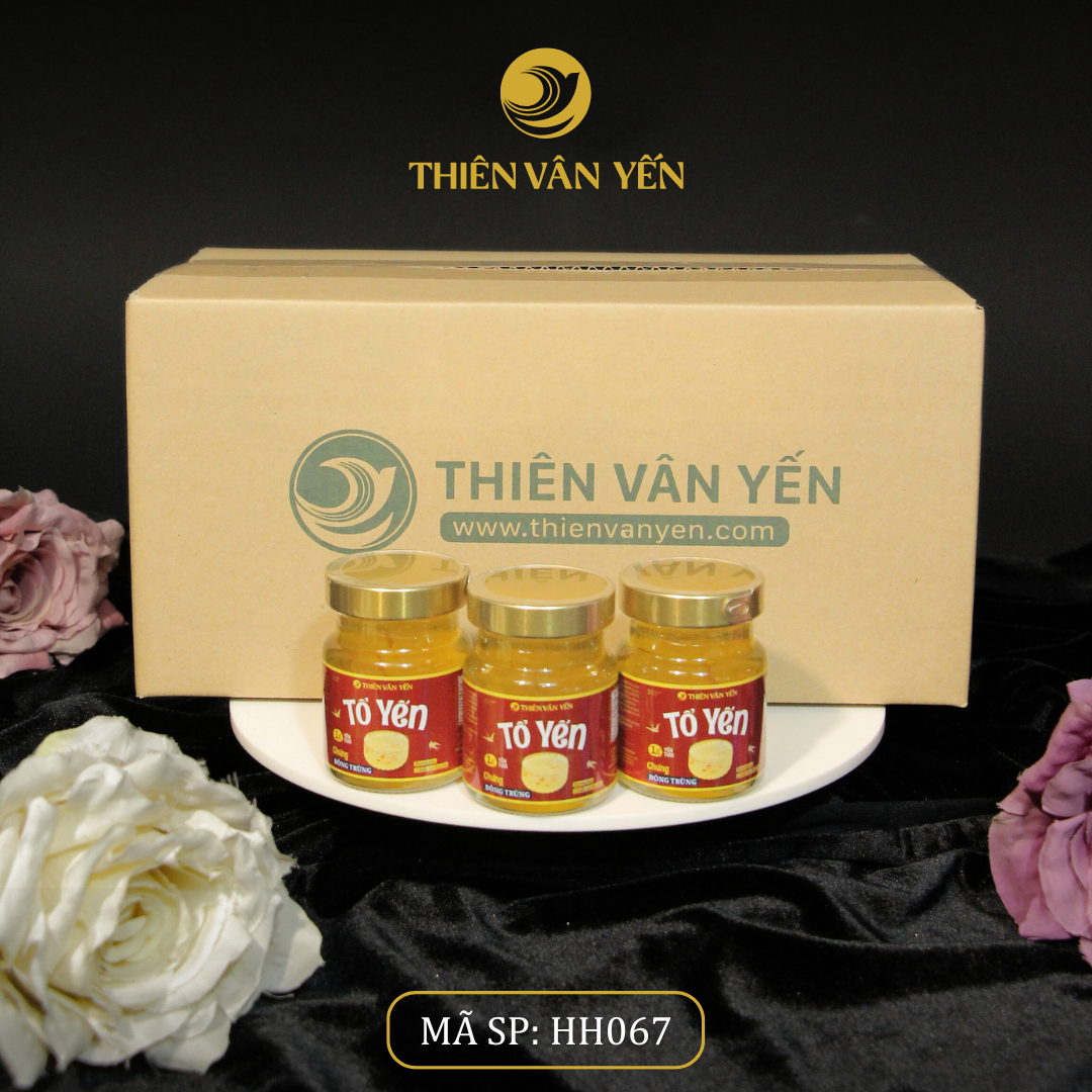 Thùng 36 Hũ - Tổ Yến Chưng Đông Trùng 1G Yến Tươi - Thiên Vân Yến
