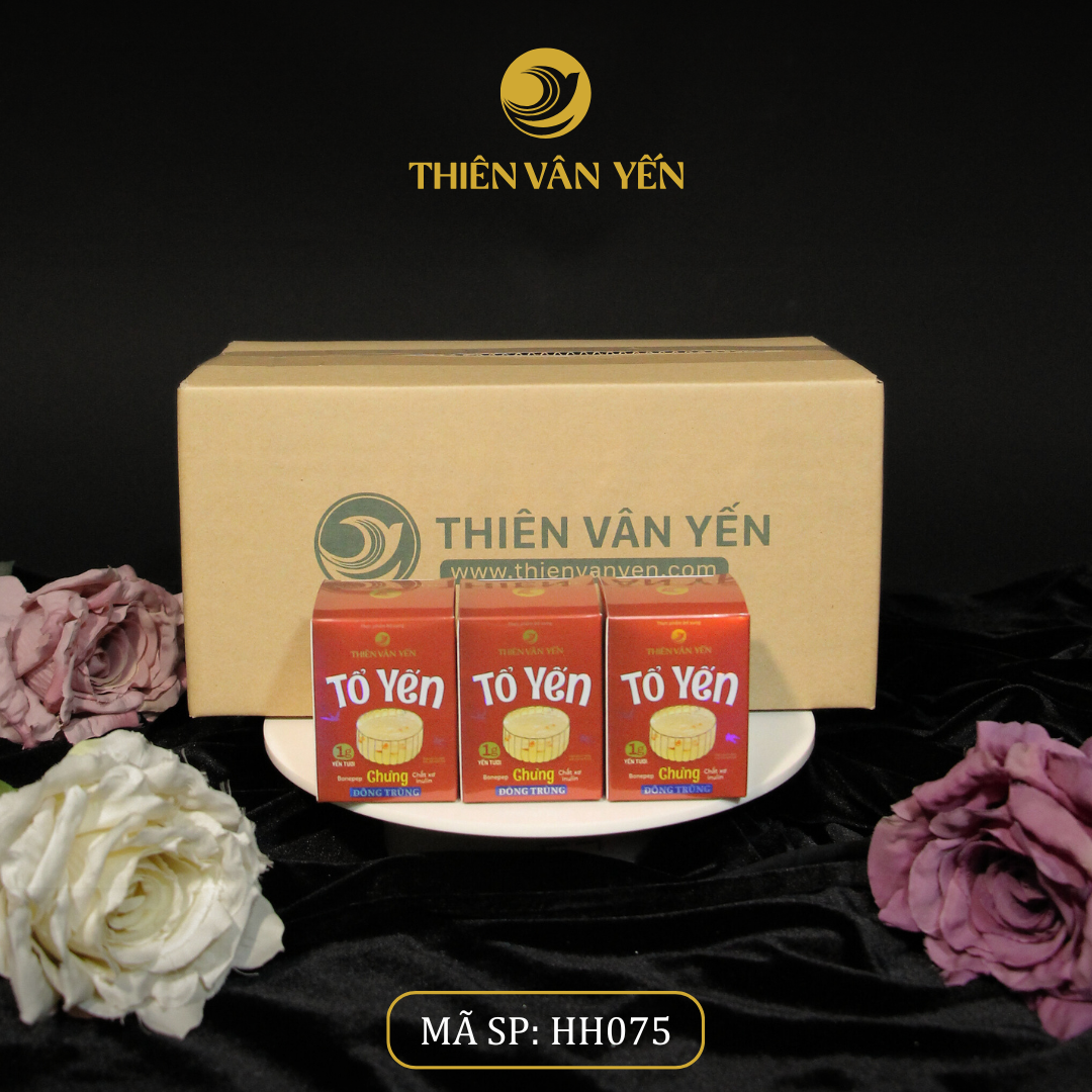 Thùng 36 Hũ - Tổ Yến Chưng Đông Trùng 1G Yến Tươi - Thiên Vân Yến