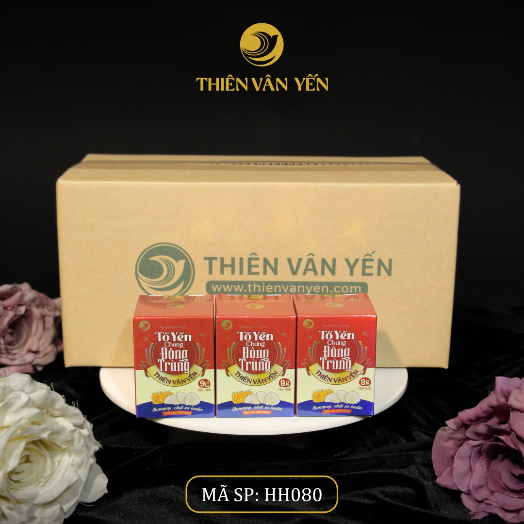 Thùng 36 Hũ - Tổ Yến Chưng Đông Trùng 9G Yến Tươi - Thiên Vân Yến