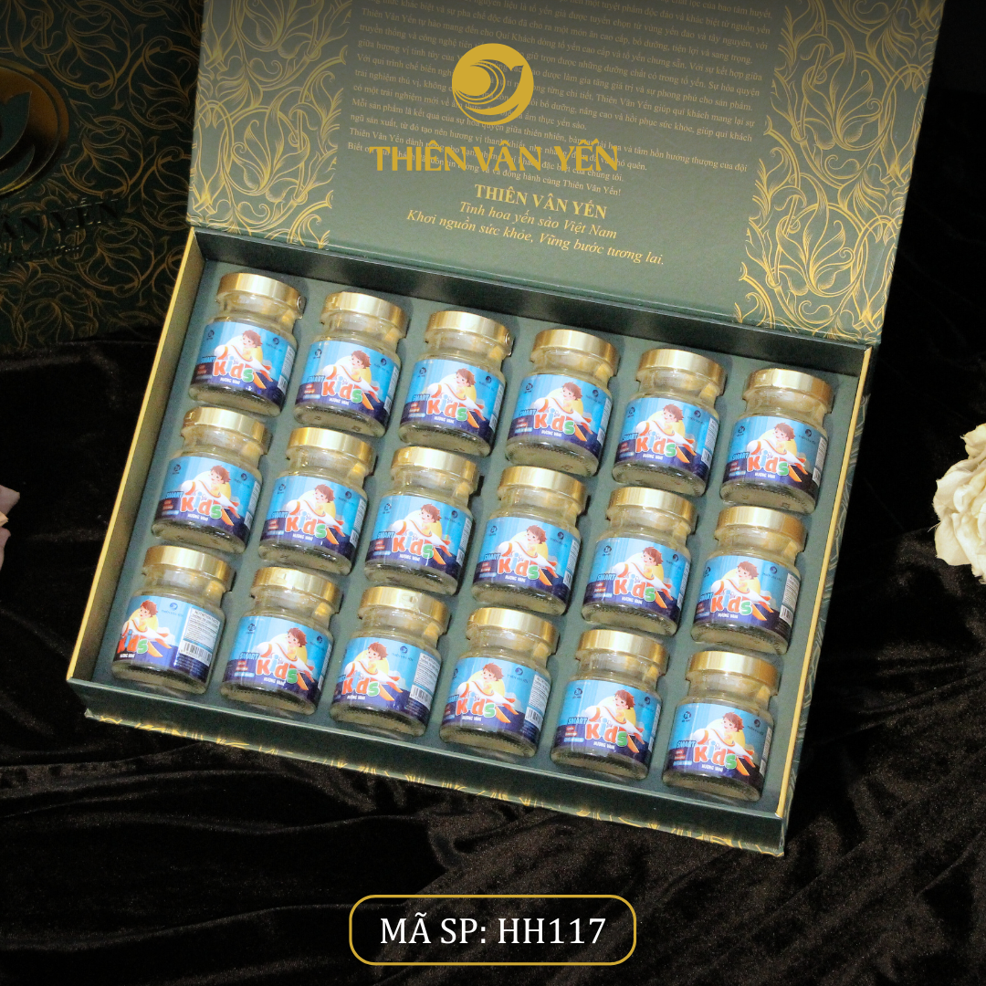 Hộp quà tặng 18 hũ - Smart kids 1G/ 3G - Hoàng gia - Thiên Vân Yến