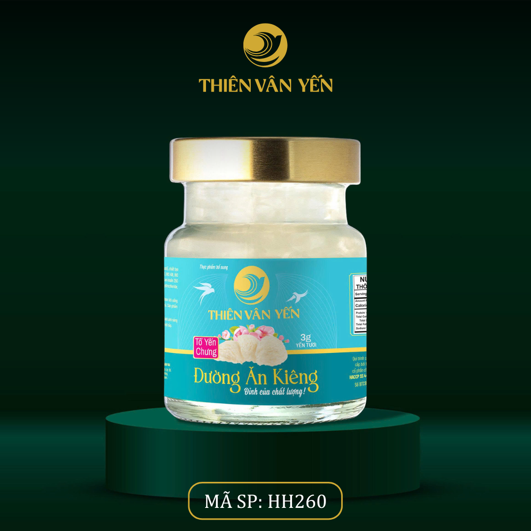 Tổ Yến Chưng Đường Ăn Kiêng - Yến tươi 30% - Hũ Trần - Thiên Vân Yến