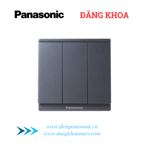 Bộ 3 công tắc C, 2 chiều Moderva xám ánh kim WMF506MYH-VN