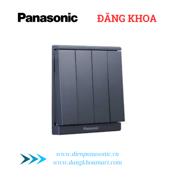 Bộ 4 công tắc C, 2 chiều Moderva xám ánh kim WMF508MYH-VN