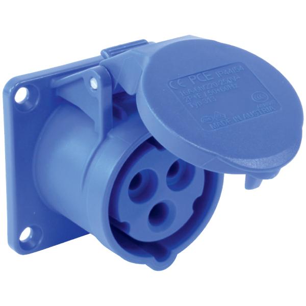 F323-6 Ổ cắm gắn âm không kín nước dạng thẳng IP44