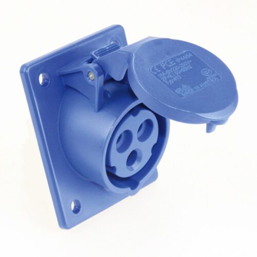 F413-6 Ổ cắm âm loại không kín nước dạng nghiêng PCE 16A 3P 230V IP44