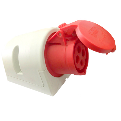 F114-6 Ổ cắm gắn nổi PCE loại không kín nước 16A 4P 400V IP44