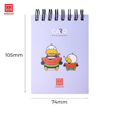 Sổ lò xo kẻ caro 200 trang A7 Hồng Hà Oringa - 4173