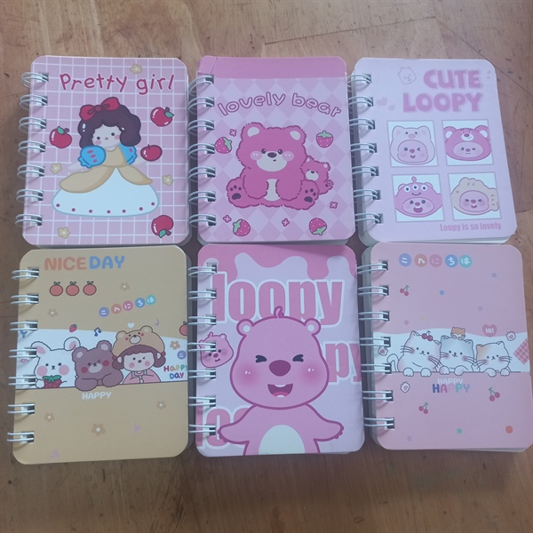 Sổ lò xo hoạt hình mini