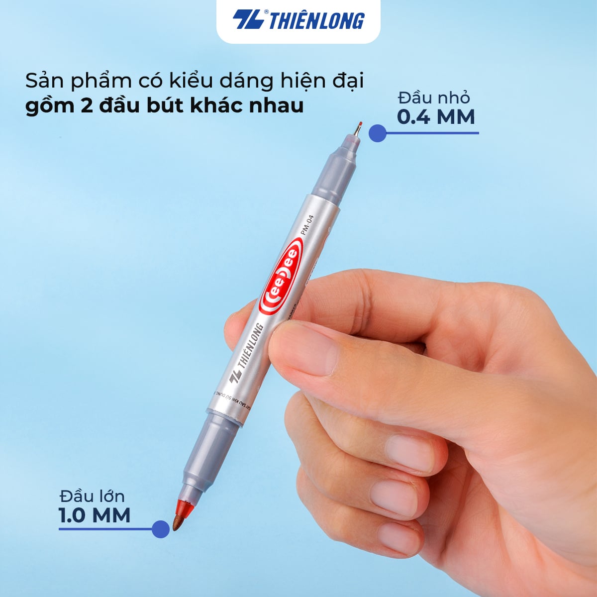 Bút lông dầu TL PM-04 xanh/đỏ/đen