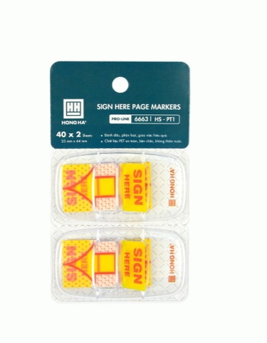 Giấy note phân trang Hồng Hà-6663