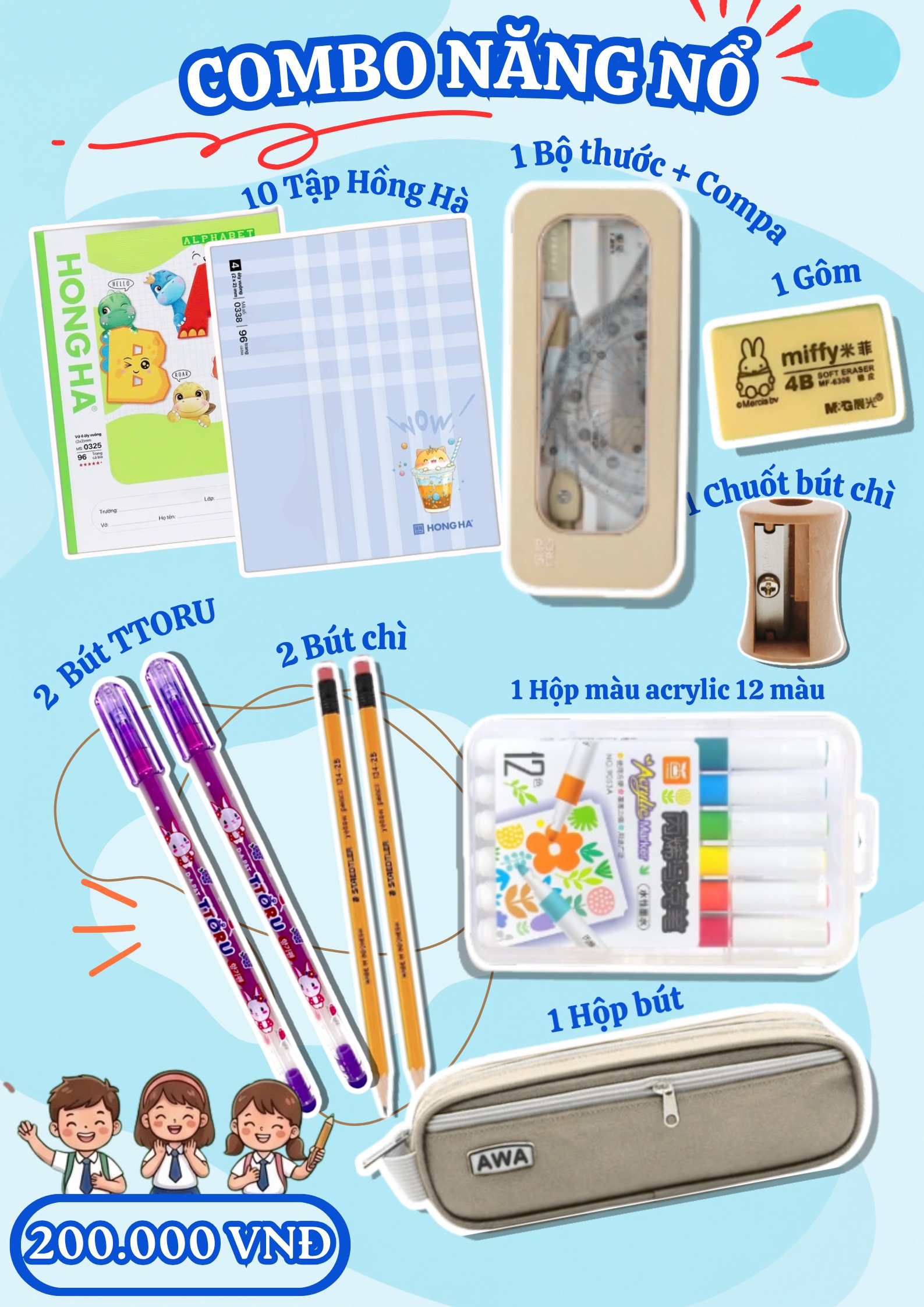 Set quà thưởng học sinh