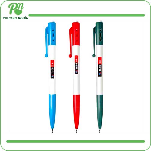 Bút bi Thiên Long TL-08 xanh/đỏ/đen