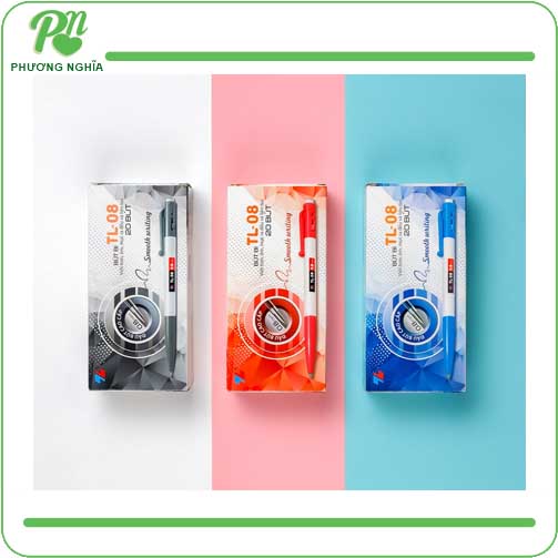 Bút bi Thiên Long TL-08 xanh/đỏ/đen