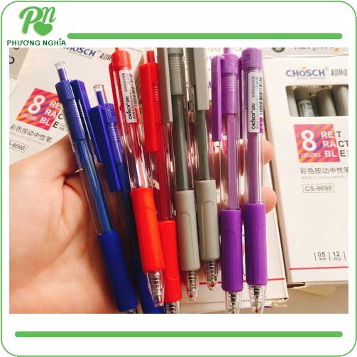 Bút gel Chosch CS-8698 xanh/đỏ/đen/tím