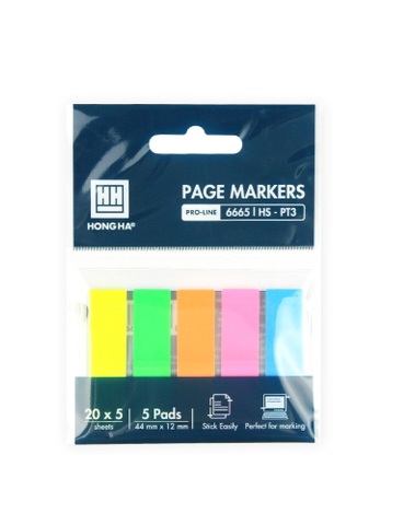 Giấy note phân trang 5 màu Hồng Hà-6665