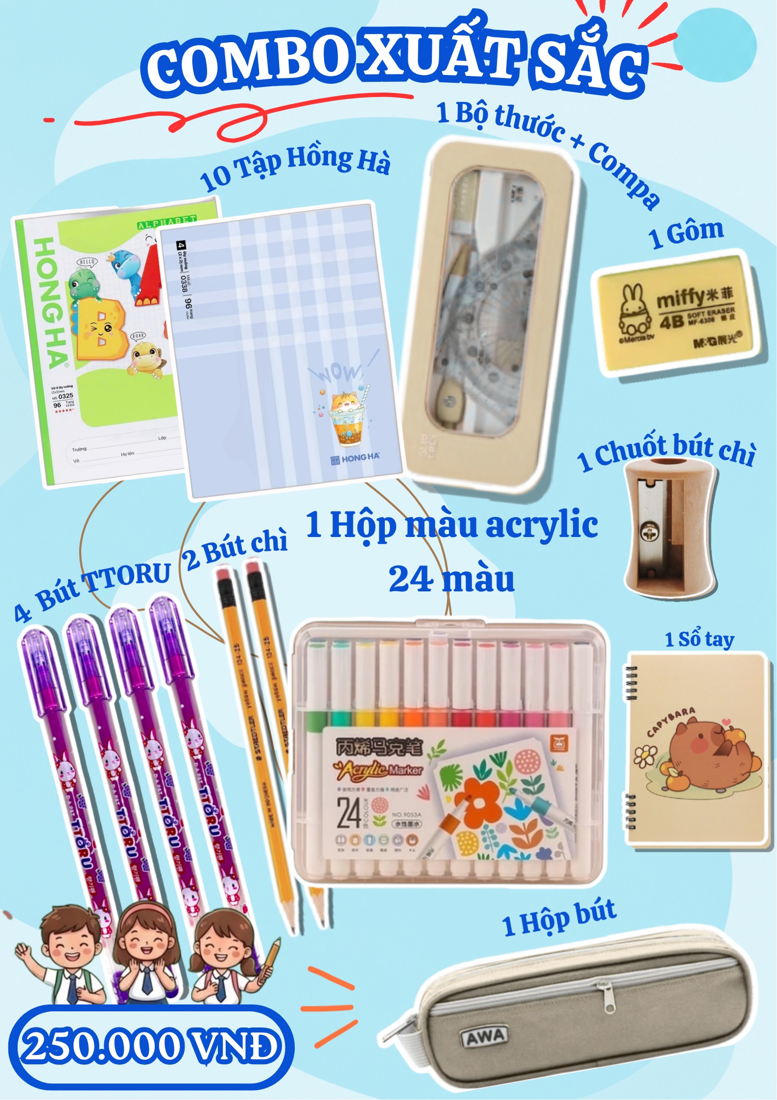 Set quà thưởng học sinh