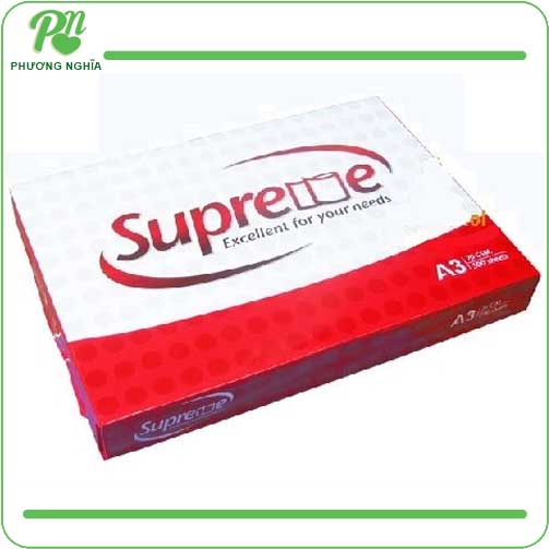 Giấy A3 Supreme 70gsm Chính Hãng – Trắng Mịn, Không Kẹt Giấy, Giá Tốt