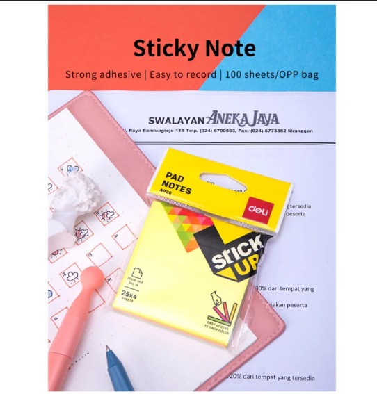 Giấy note Deli vàng