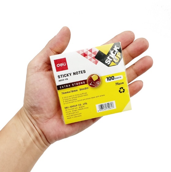 Giấy note Deli vàng