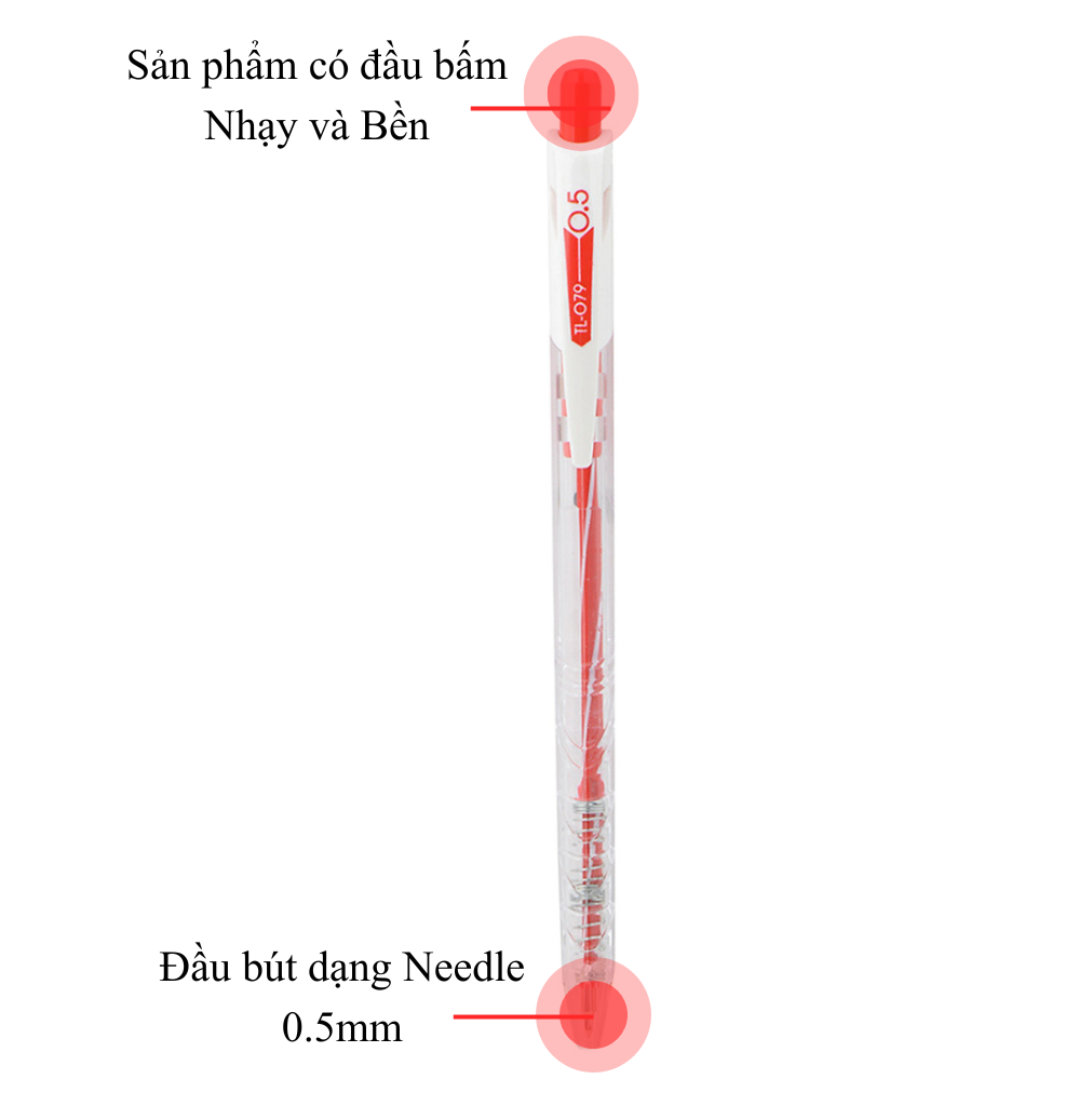 Bút bi Thiên Long TL-079 đỏ