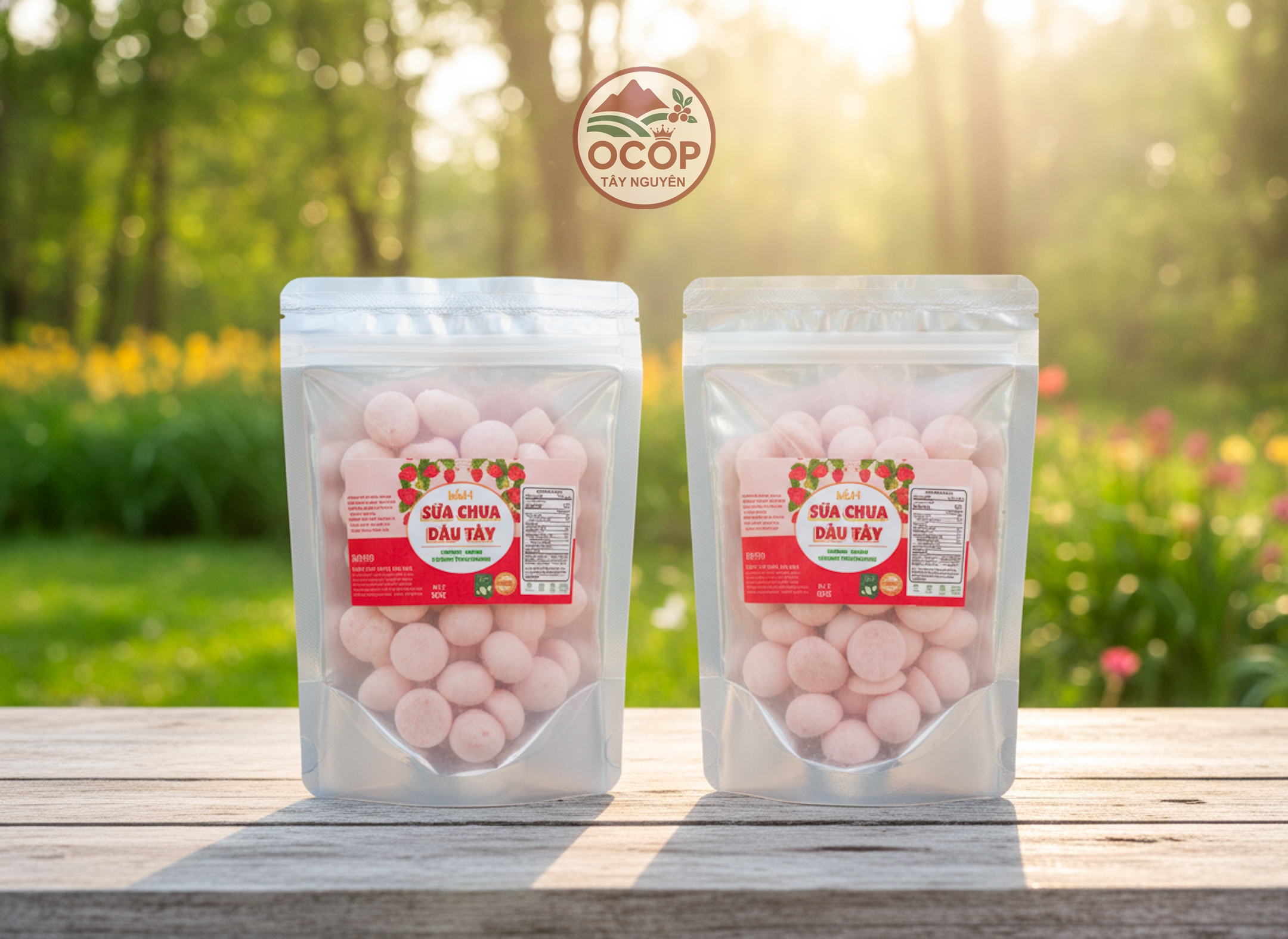 Sữa Chua Dâu Tây Sấy Thăng Hoa